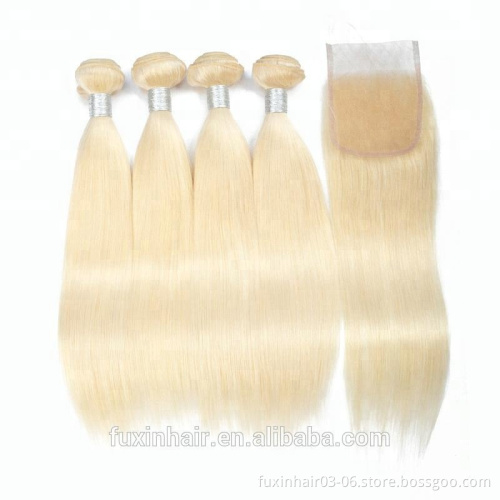 Xuchang Fuxin Manufacturer Blonde Brazilian Hair Extensions Remy Hair Wholesale Mink Large Stock, Accepted Large Quantity Order